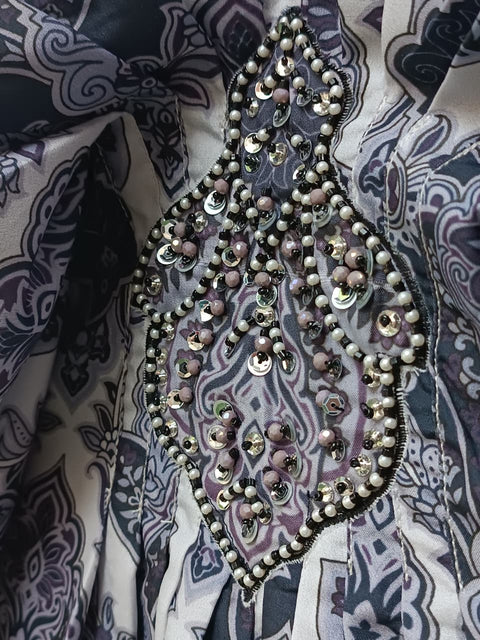 PRINTED KAFTAN (NAVY)