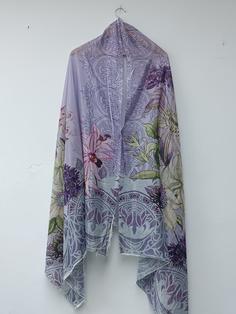 PRINTED SILK DUPATTA (LILAC)