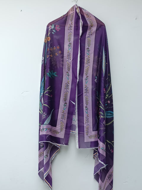 PRINTED SILK DUPATTA (PURPLE)