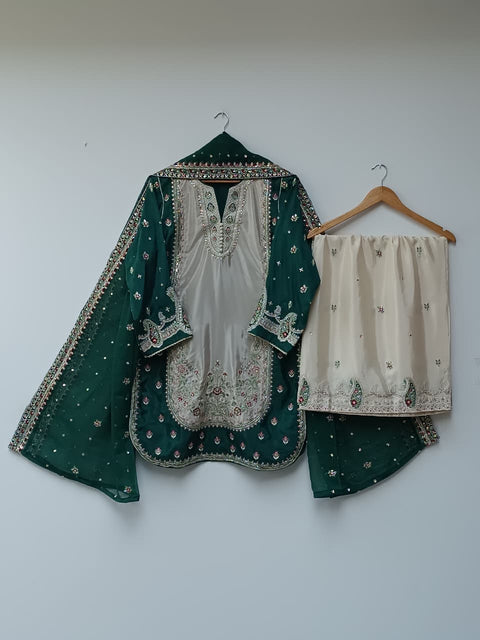 RANIA (BEIGE & GREEN)