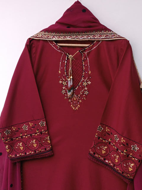 RUBAB COTTON (MAROON)