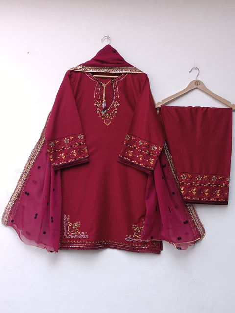 RUBAB COTTON (MAROON)