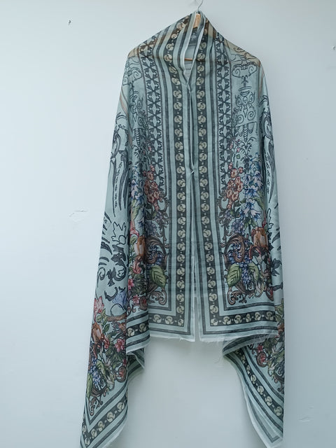 PRINTED SILK DUPATTA (PISTA)