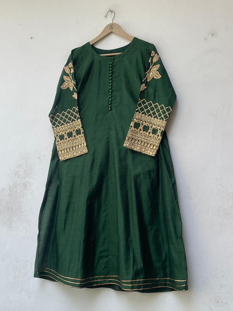 TILA WORK FROCK (GREEN)