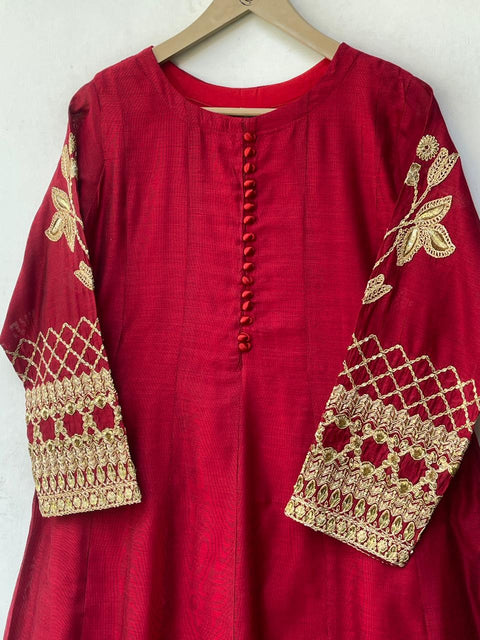 TILA WORK FROCK (RED)