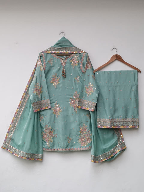 UKASHA SILK (AQUA)