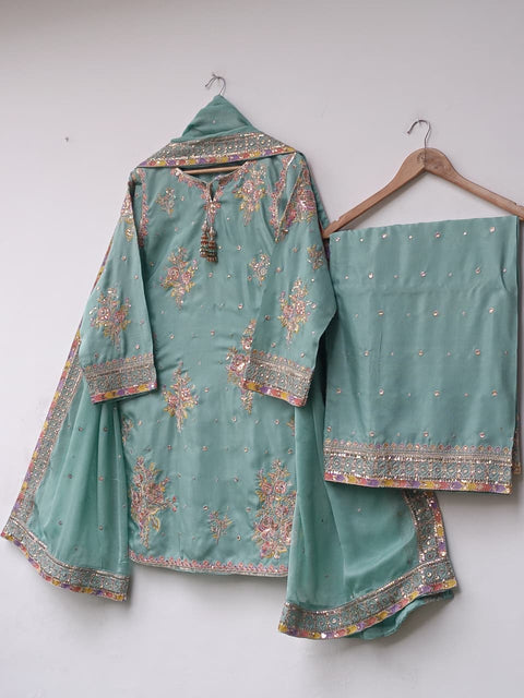 UKASHA SILK (AQUA)