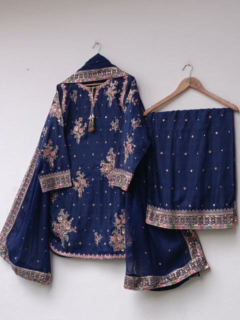 UKASHA SILK (NAVY)