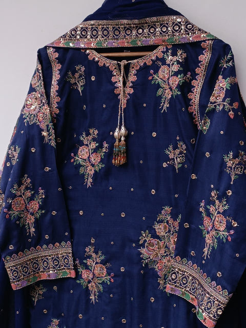 UKASHA SILK (NAVY)