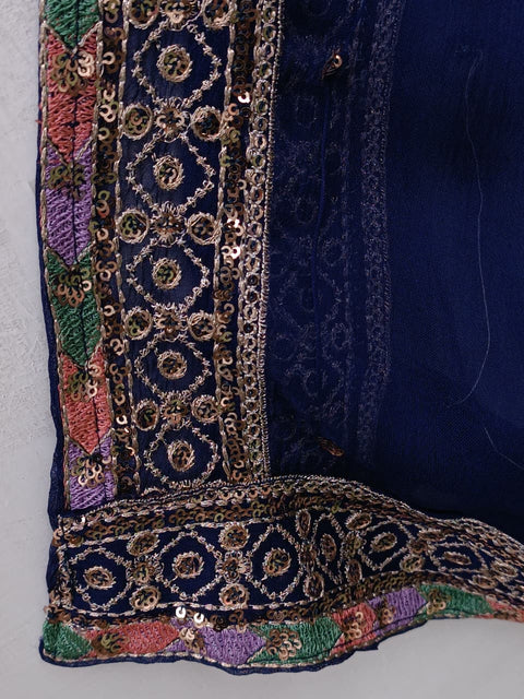 UKASHA SILK (NAVY)