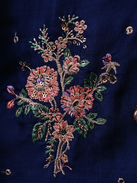 UKASHA SILK (NAVY)