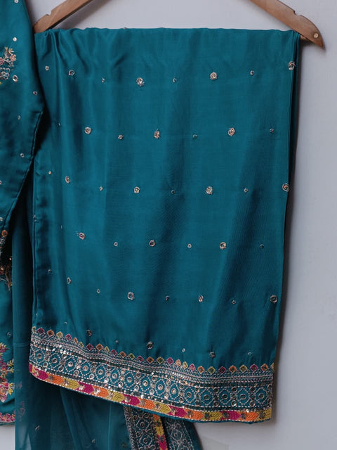 UKASHA SILK (TEAL BLUE)