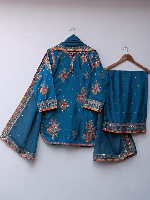 UKASHA SILK (TEAL BLUE)
