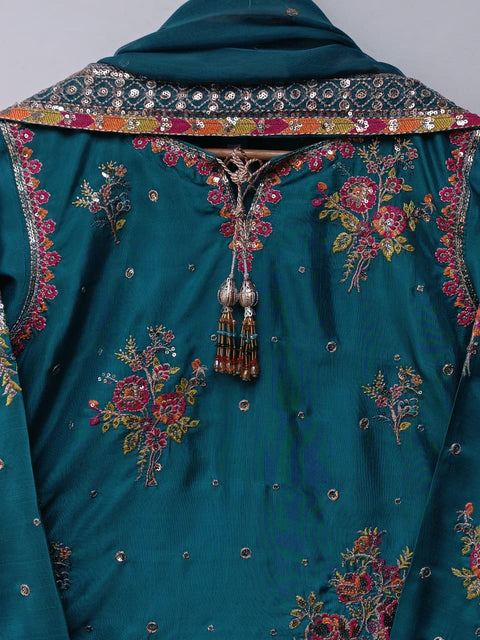 UKASHA SILK (TEAL BLUE)