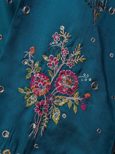 UKASHA SILK (TEAL BLUE)