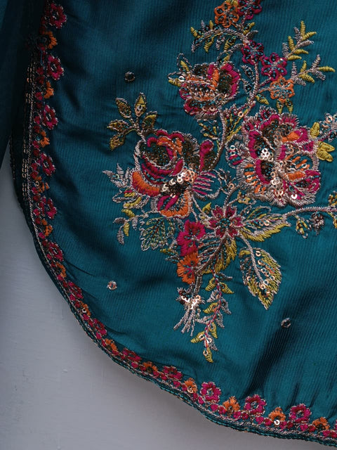 UKASHA SILK (TEAL BLUE)