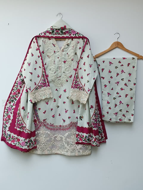 USHNA KHADDAR (IVORY)