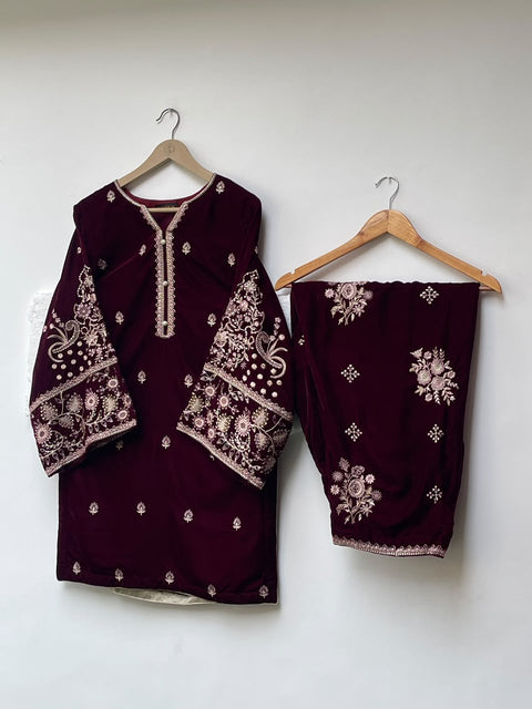 LS VELVET (MAROON)