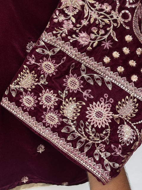 LS VELVET (MAROON)