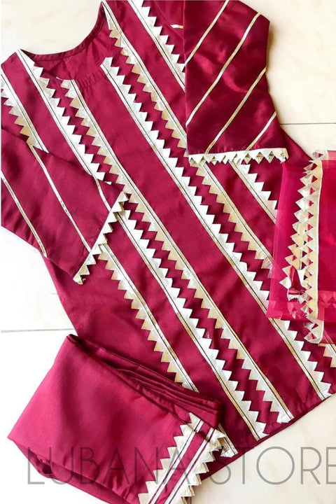 GOTA WORK (MAROON) - Lubana Store